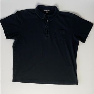 MICHAEL KORS BlACK POLO SHIRT XL JERSEY